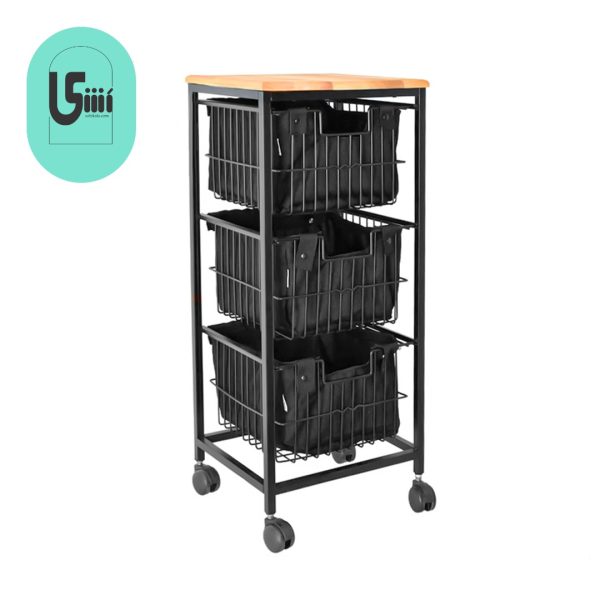 سبد سیب زمینی و پیاز پارچه باکس 3 طبقه یونیک UN-2901