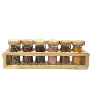 طراحی جانبی جاادویه چوبی 6عددی مکعبی UN-6166 با درب‌های بازشو