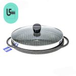 تابه گریل چدنی یونیک بیضی درب دار 34 سانتیمتری UN-6011