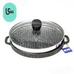 تابه گریل چدنی یونیک درب دار 27 سانتیمتری UN-6007