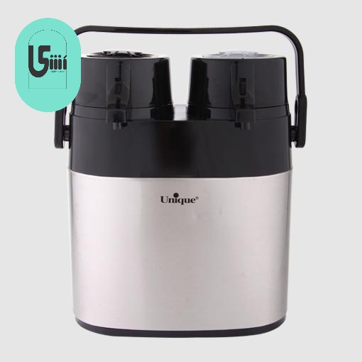فلاسک دوقلو 1.3 لیتر استیل شیشه دار یونیک UN-9030