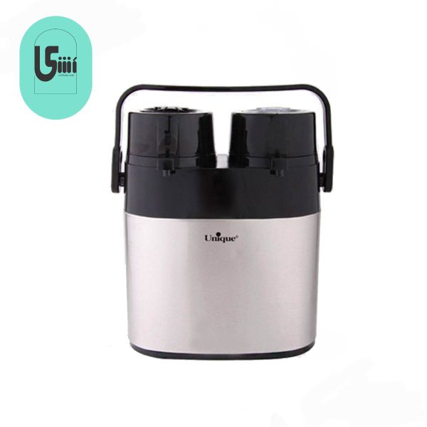 فلاسک استیل یونیک ۱.۶ لیتری دوقلو شیشه دار UN-9060