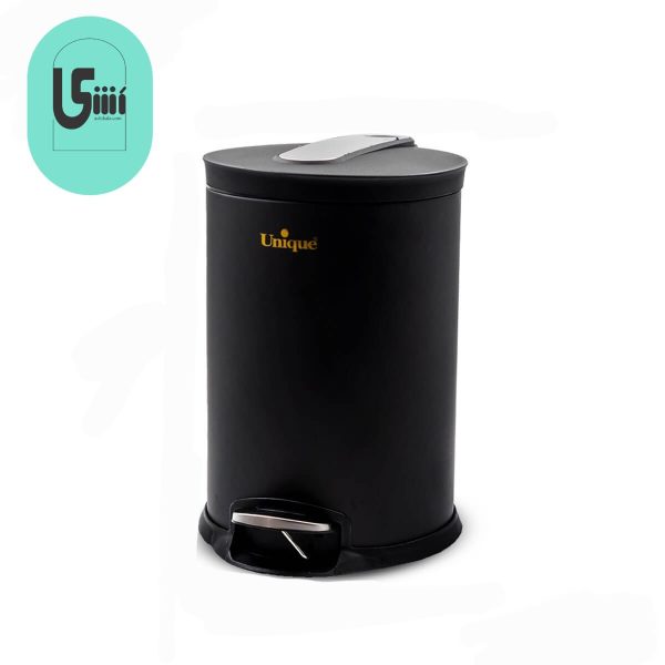 سطل زباله یونیک 12 لیتری استیل مشکی UN-4220