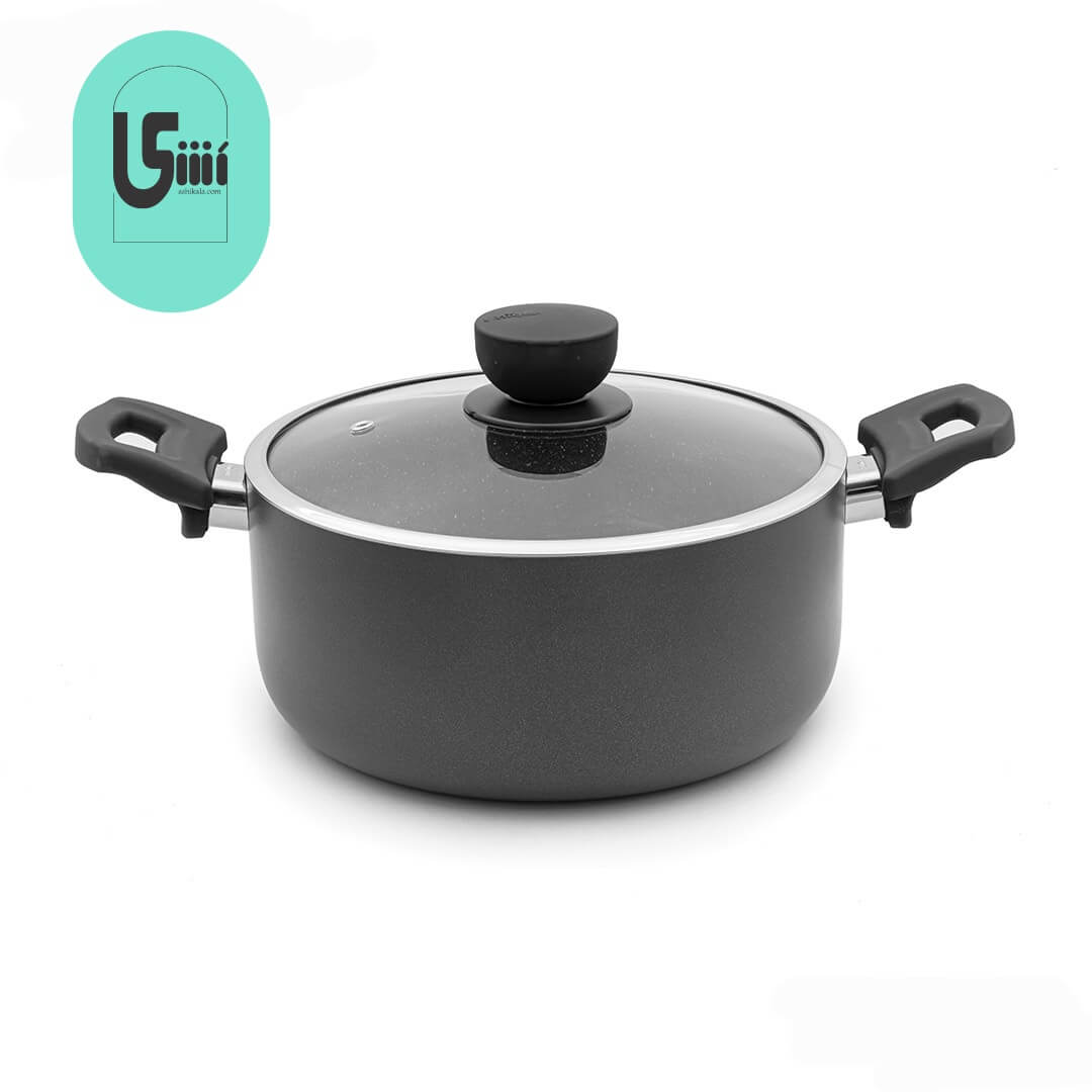 0061288_-24-un-8108 قابلمه سایز 24 یونیک کف گرانیت طوسی تیره UN-8108