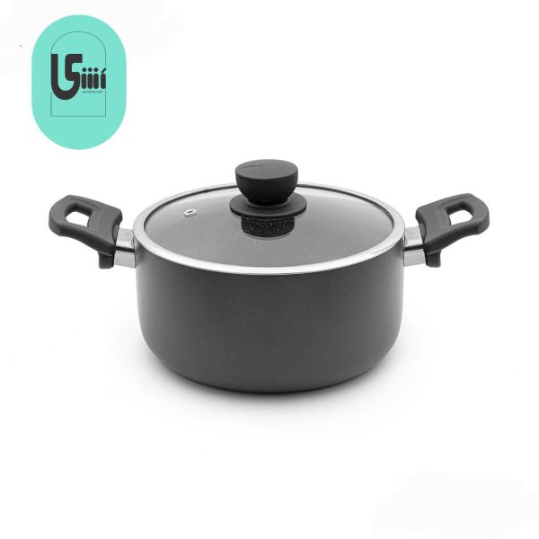 قابلمه سایز 20 یونیک کف گرانیت طوسی تیره UN-8106