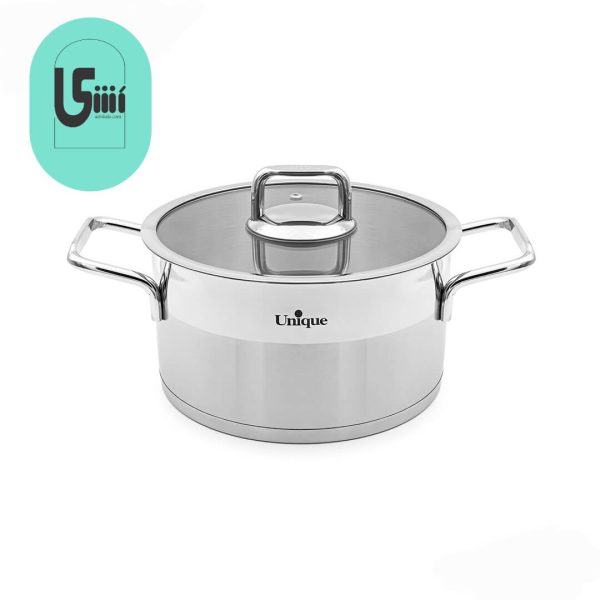 قابلمه استیل یونیک UN-9904 سایز 20 طرح فلت