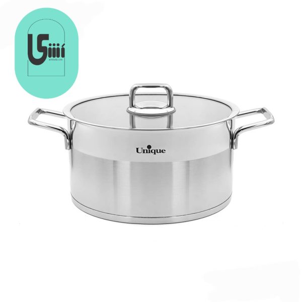 قابلمه استیل یونیک UN-9906 سایز 24 طرح فلت