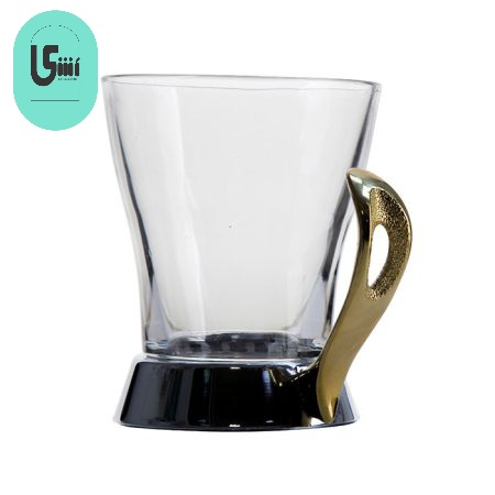 چای خوری قایقی دسته طلایی رزلند