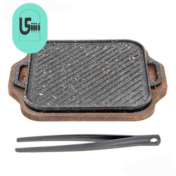 تابه گریل چدنی یونیک مستطیل 28 سانتیمتری UN-6015