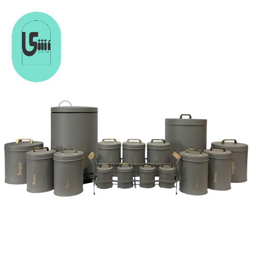 ست 16پارچه فیلی(طوسی)درب فلزی کد UN-8071