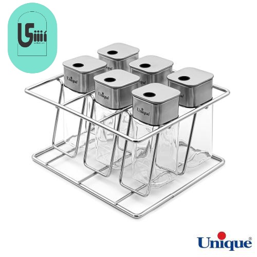 ست جا ادویه شیشه مربع مکعب UN-1635